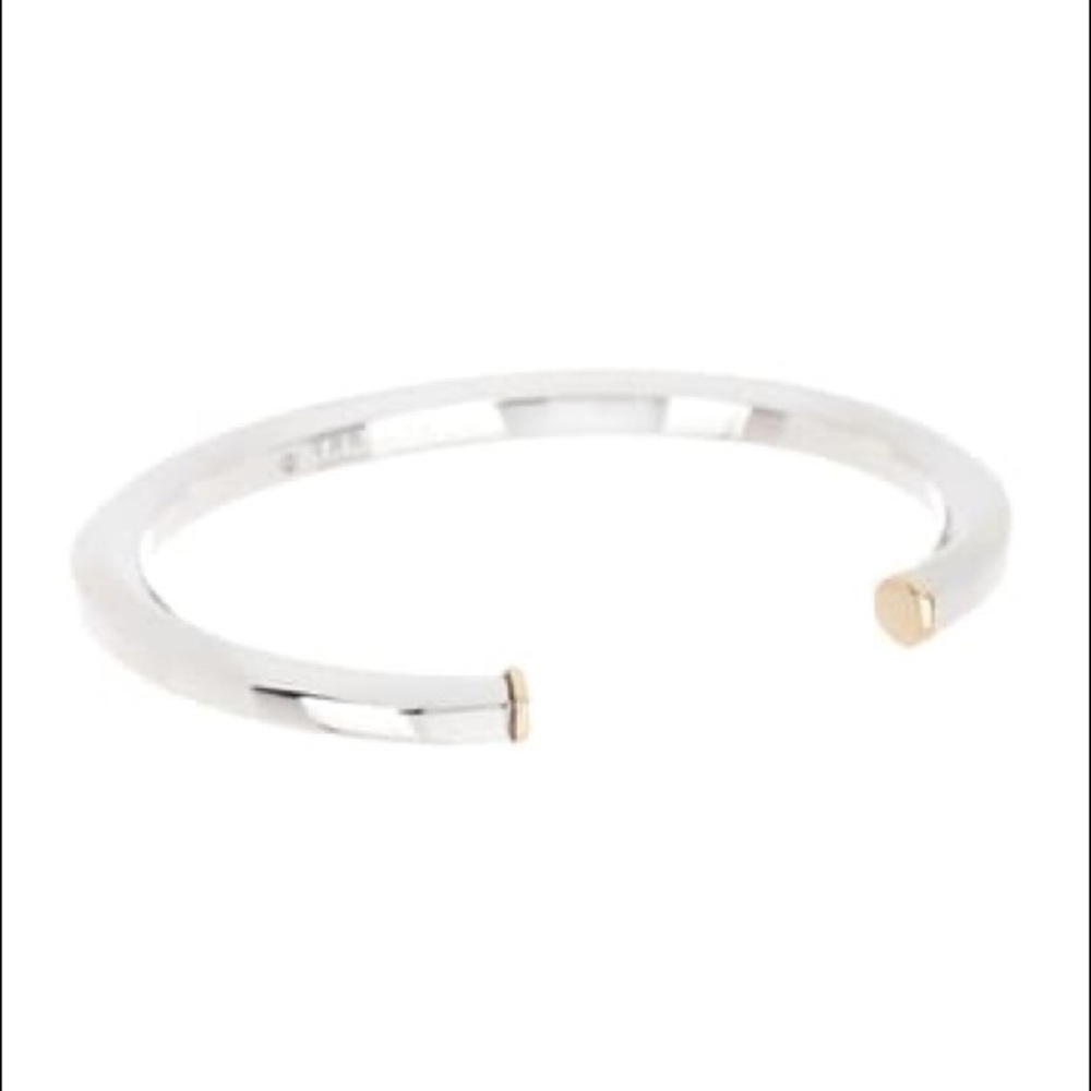 ALLSAINTS Two-Tone Hexagon Cuff Bracelet